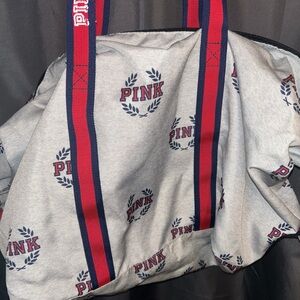 Gray VS PINK monogram Logo Tote Bag Retired used a few times.